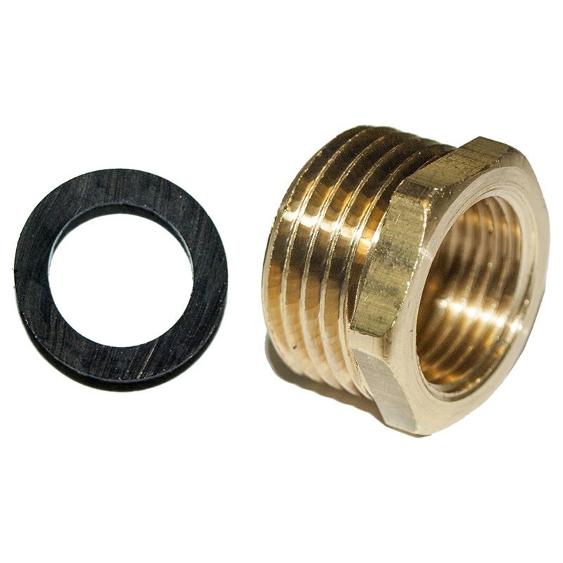 REDUTOR DE LATÃO M1/2"-H3/8" C/JUNTA 3/8"