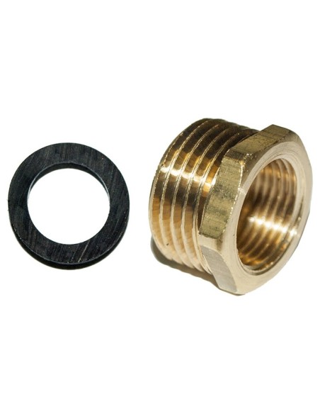 REDUTOR DE LATÃO M1/2"-H3/8" C/JUNTA 3/8"