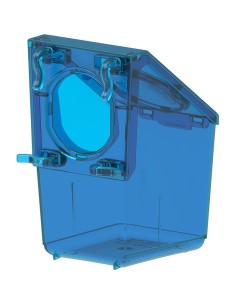 Comedero palomas 1 Dpto. Int/Ext azul translúcido