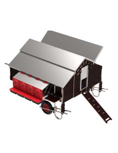 Galinheiro Móvel 1,5x1,8m com Kit de Movimento Livre
