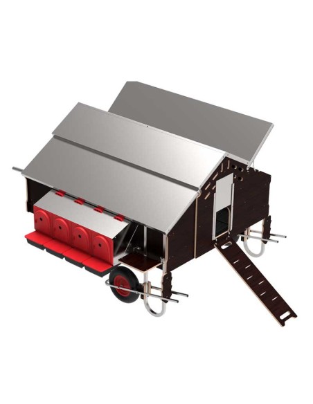 Galinheiro Móvel 1,5x1,8m com Kit de Movimento Livre