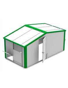 Corral móvil para gallinas de 5x2,5x1,8 m - 12,5 m2