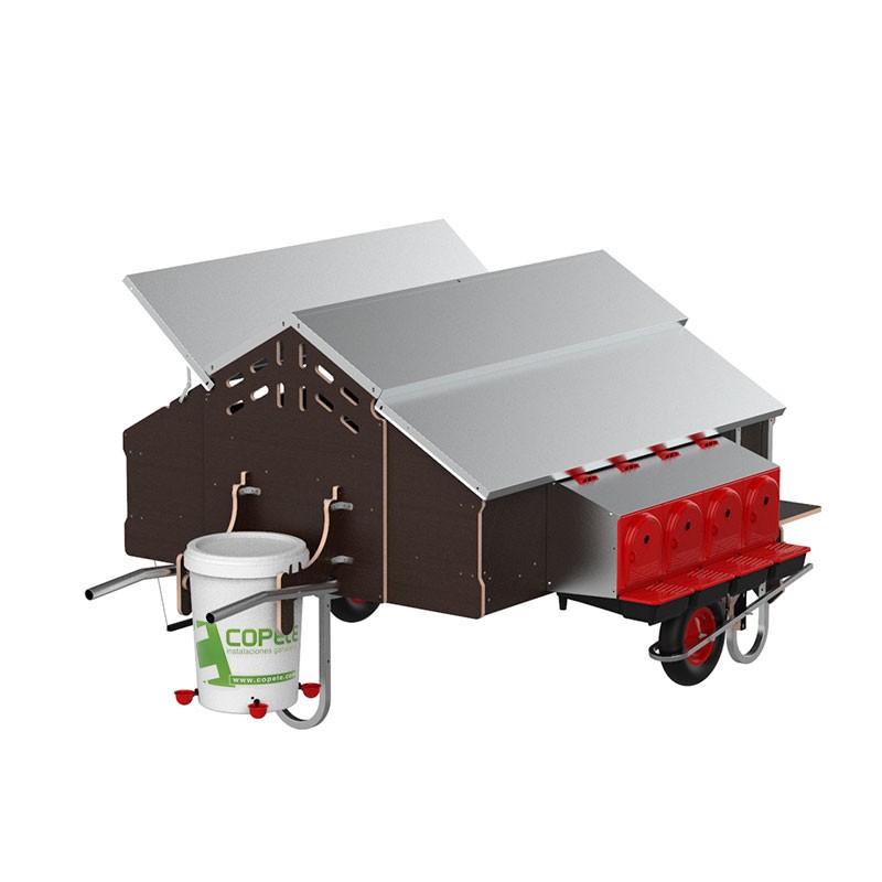 Galinheiro Móvel 1,5x1,8m com Kit de Movimento...