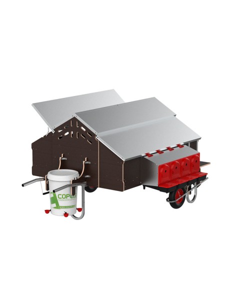 Galinheiro Móvel 1,5x1,8m com Kit de Movimento Livre