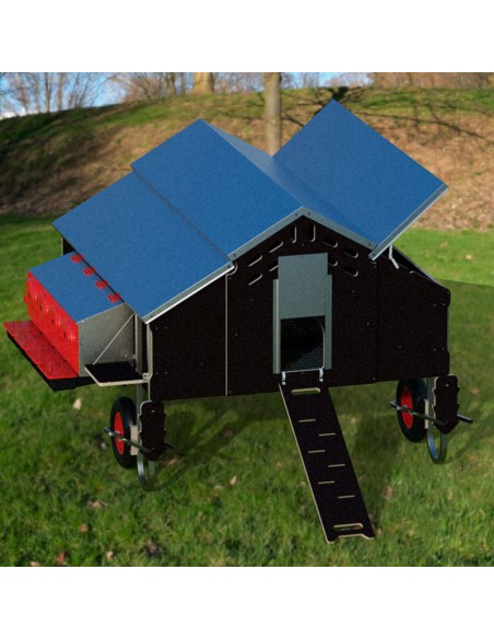 Galinheiro Móvel 1,5x1,8m com Kit de Movimento Livre