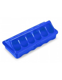 Comedouro de plástico para galinhas de 1ª idade